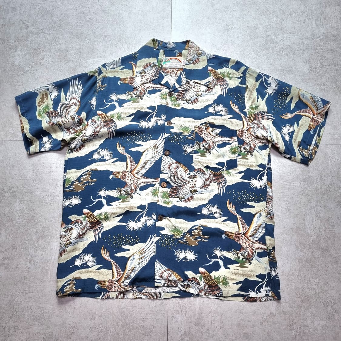80s Paradise Found Hawaiian Shirt L sz 상품이미지2