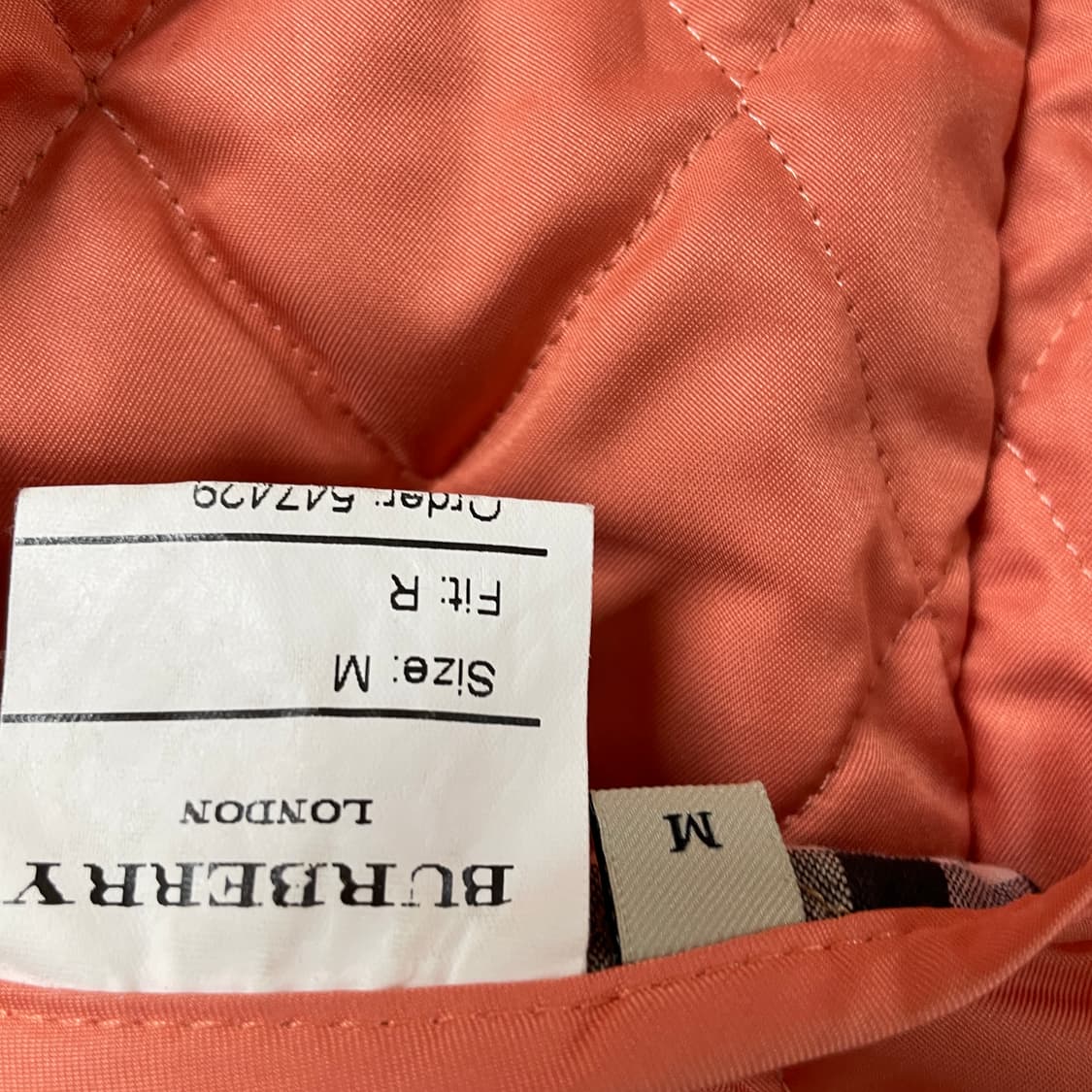 버버리 퀄팅 자켓 오렌지 M(W) 상품이미지7