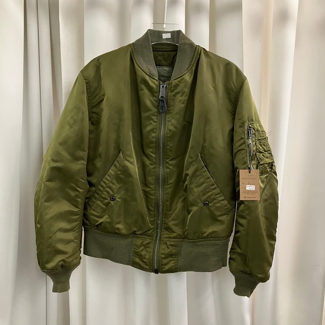 알파인더스트리 카키 MA-1 항공 점퍼 S 상품이미지1