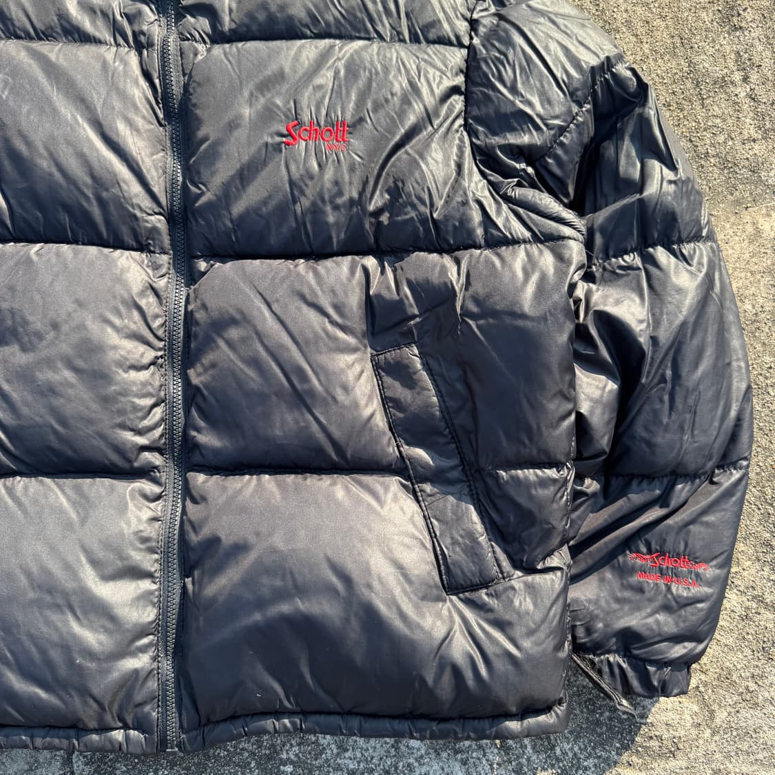 [L~XL] 90s Schott 쇼츠 다운 패딩 자켓 상품이미지5