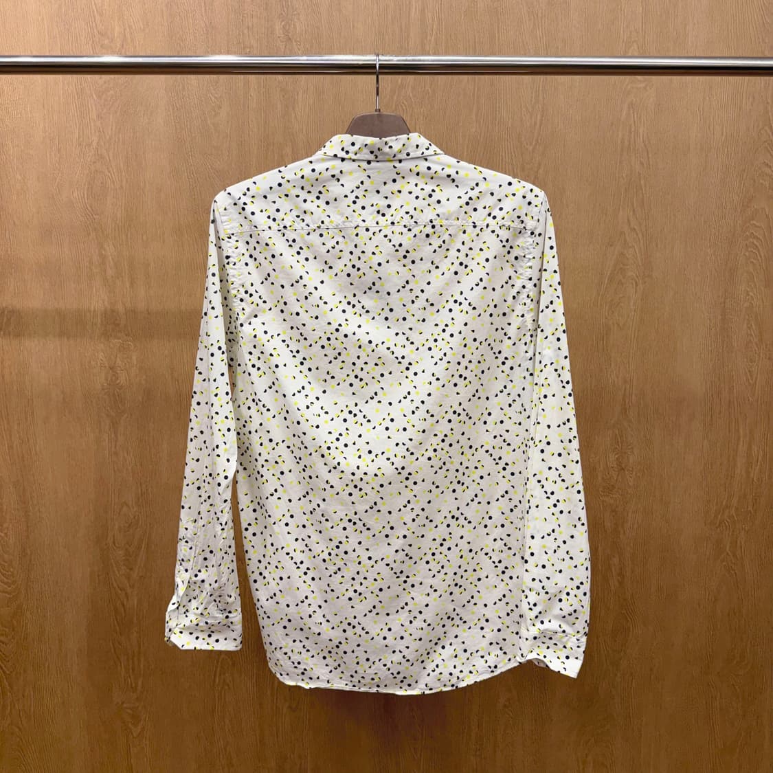 디젤 인더스트리 스트릿 패턴 긴팔 셔츠 도트 그래픽 디테일 화이트 상품이미지3