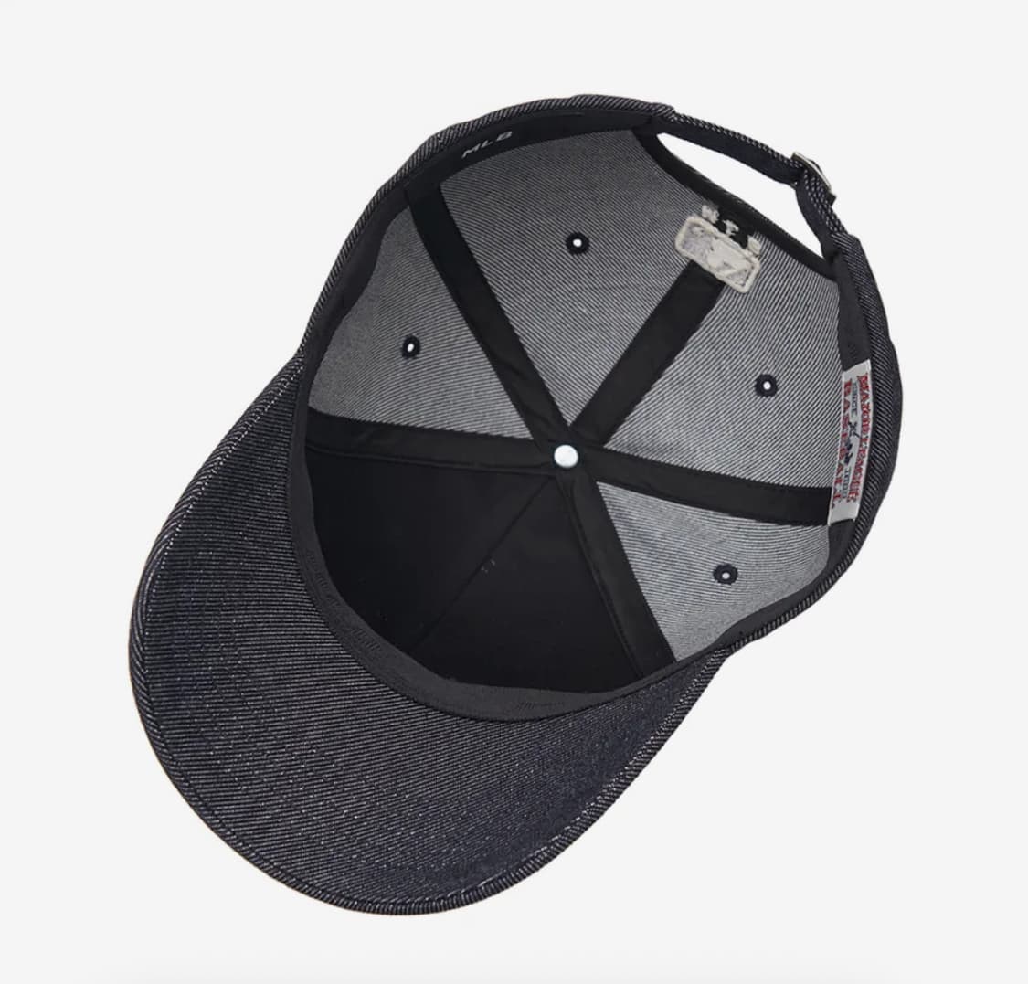 엠엘비 컬시브 레터링 데님 언스트럭쳐 볼캡 NY  상품이미지4