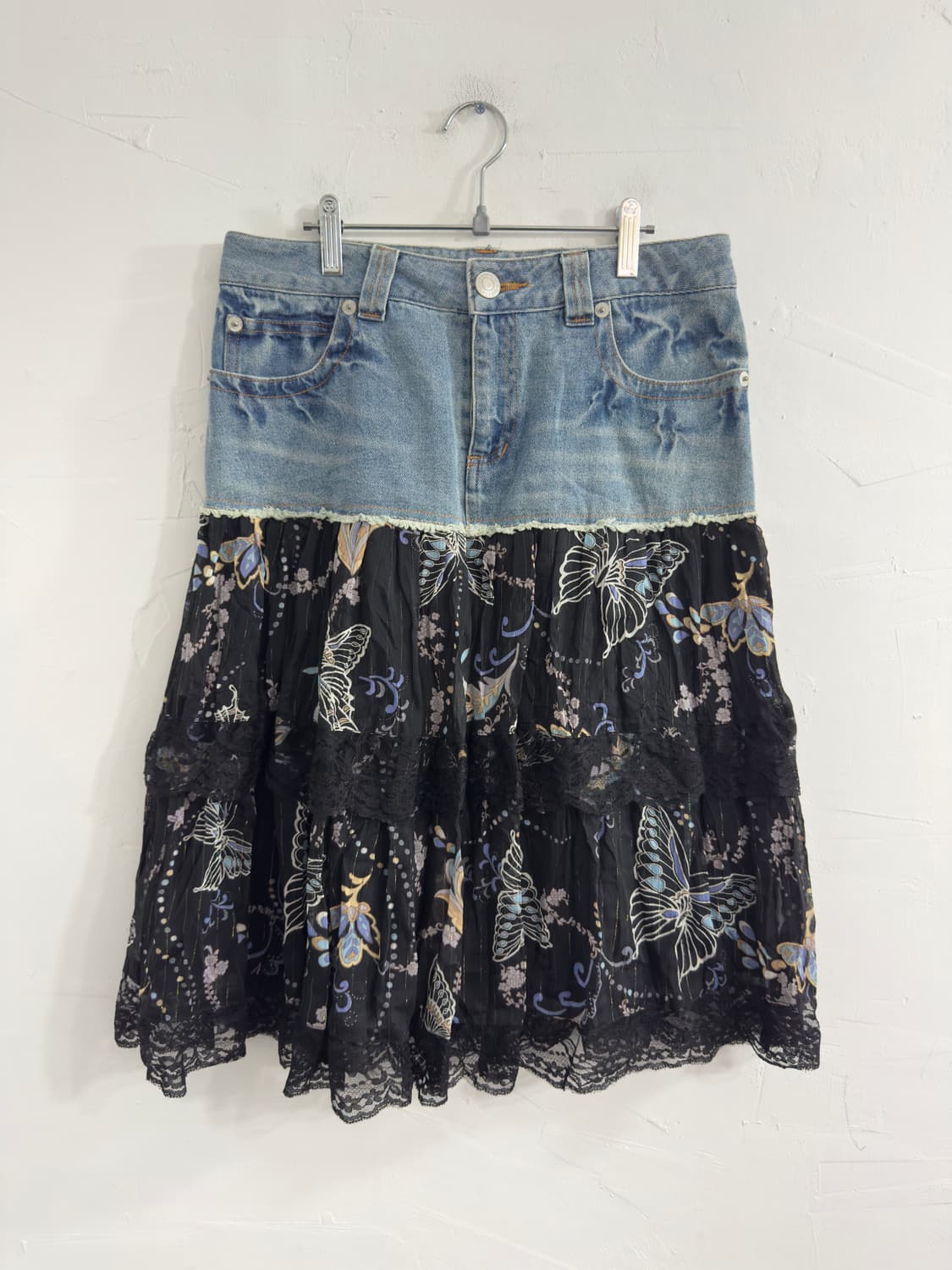 hippie denim skirt 상품이미지1