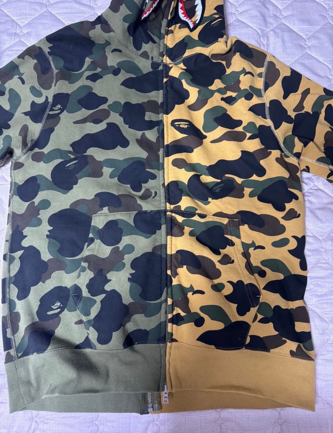 베이프 하프카모샤크 후드집업 L 상품이미지2