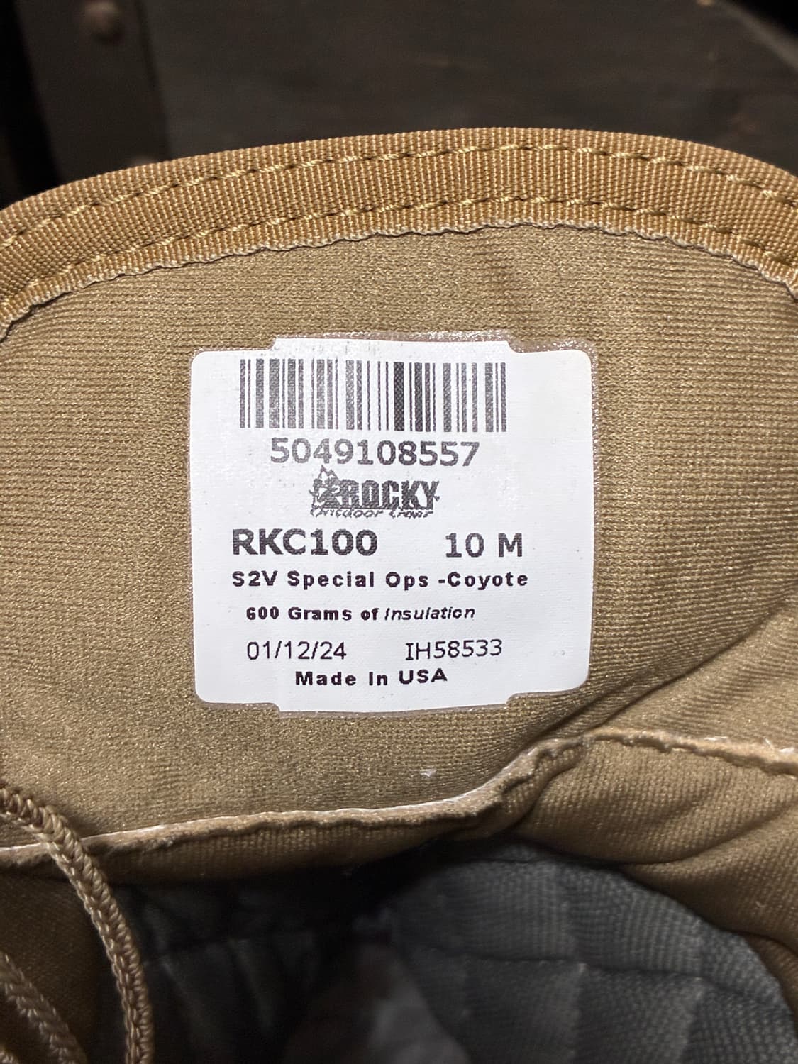 Rocky RKC100 코요테 /미제 군화 작업화/ 데드스탁 상품이미지6