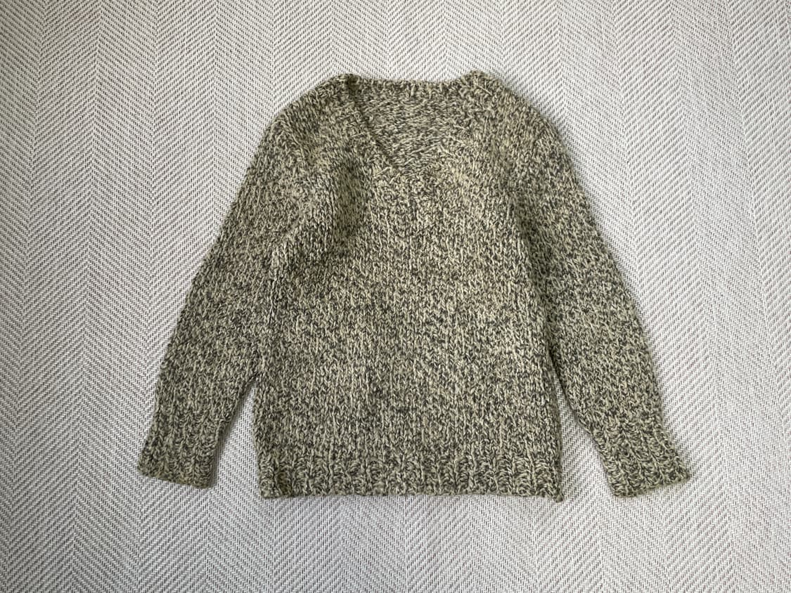 빈티지 멜란지 슬러브 얀 헤비 니트  J03529 상품이미지1