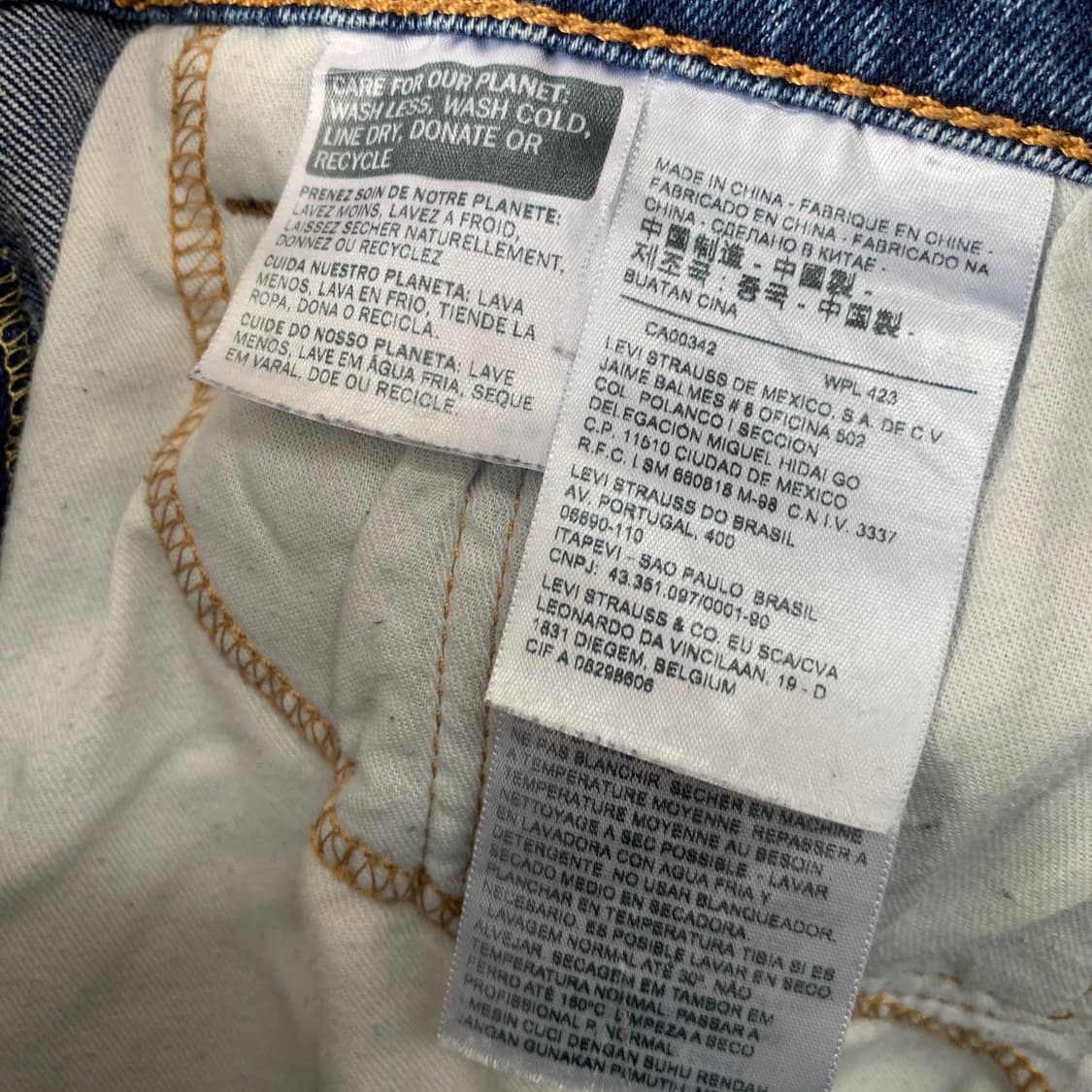34인치 리바이스 511 워싱 스판 밴딩 데님 청바지 상품이미지6