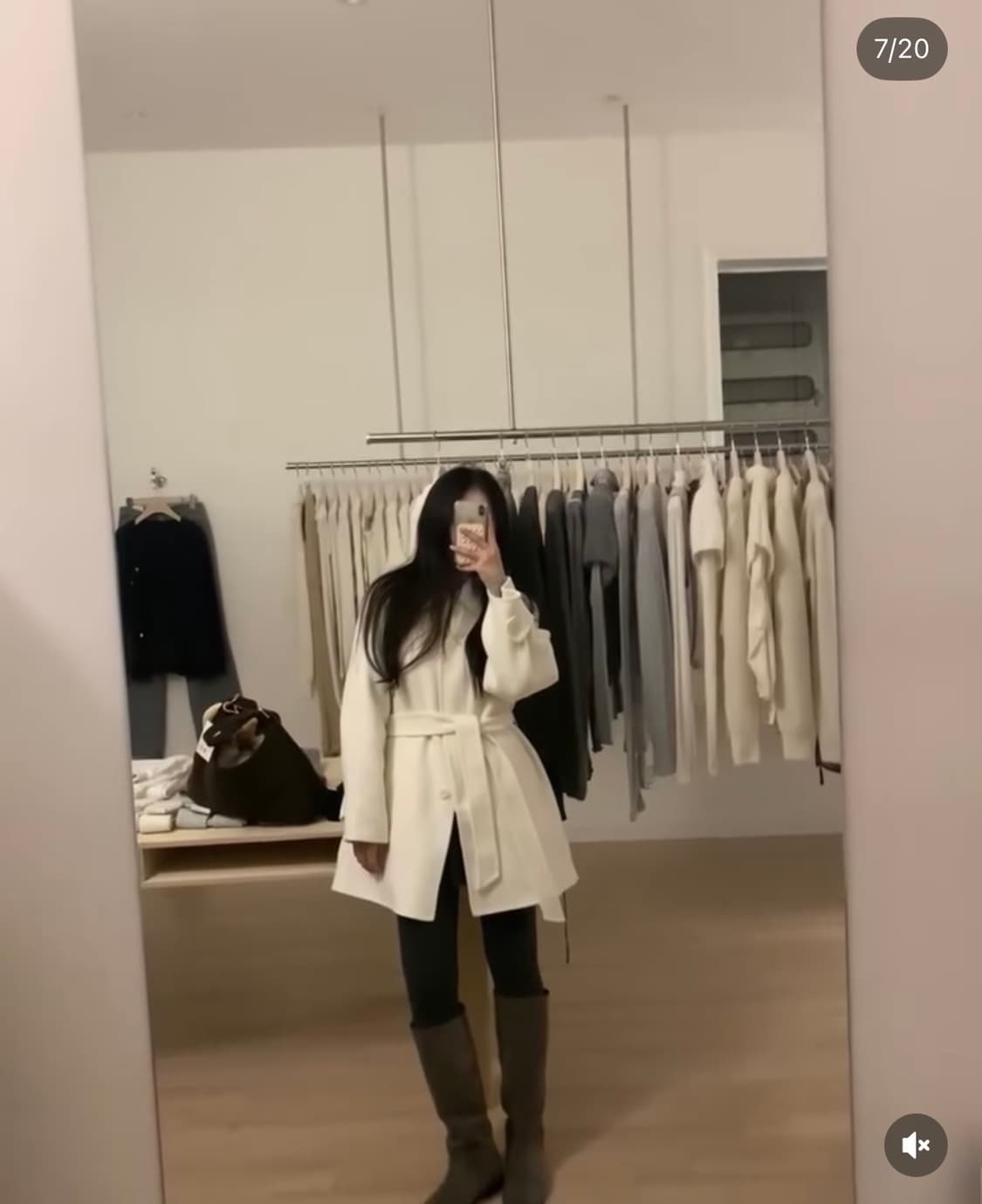 (새상품)누아누아 메리 하프 핸드메이드 코트 상품이미지3