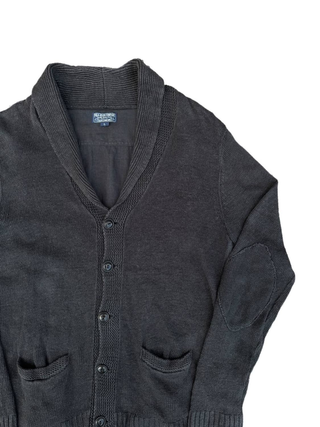 PRL shawl collar hemp fiber cardigan 상품이미지3