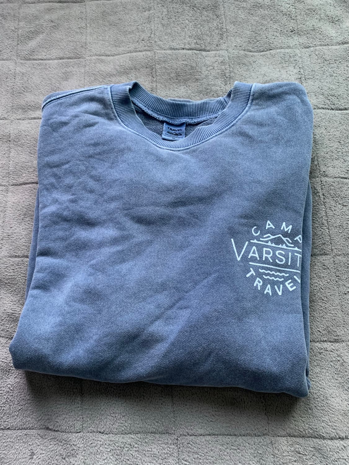 트래블 캠프 바시티 피그먼트 맨투맨 M 상품이미지4