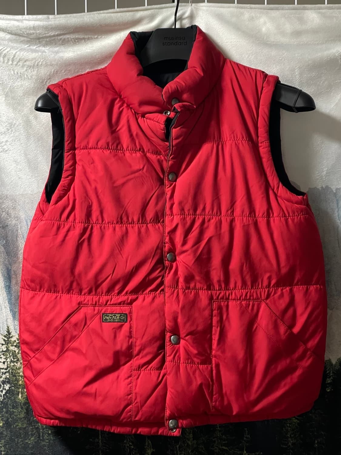 S~M 폴로 랄프로렌 리버시블 패딩 조끼 베스트 상품이미지1