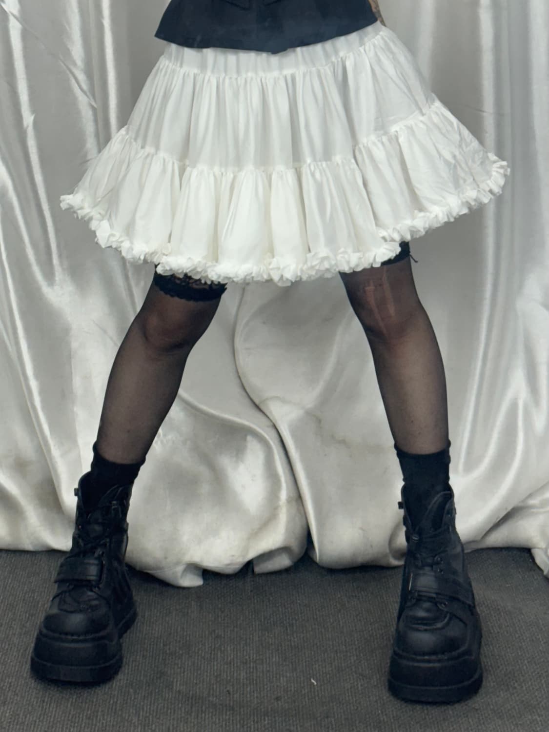 white lace frill skirt 상품이미지1