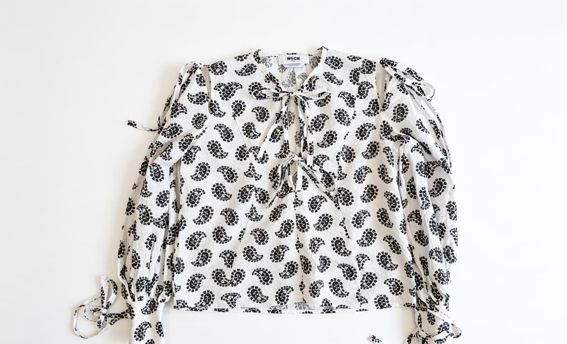 MSGM 페이즐리 커트아웃 리본 블라우스 (Italy) 상품이미지3