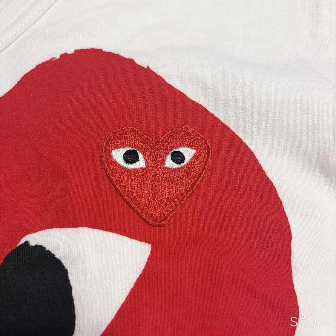꼼데가르송 빅하트 반팔 티셔츠 화이트 L 상품이미지4