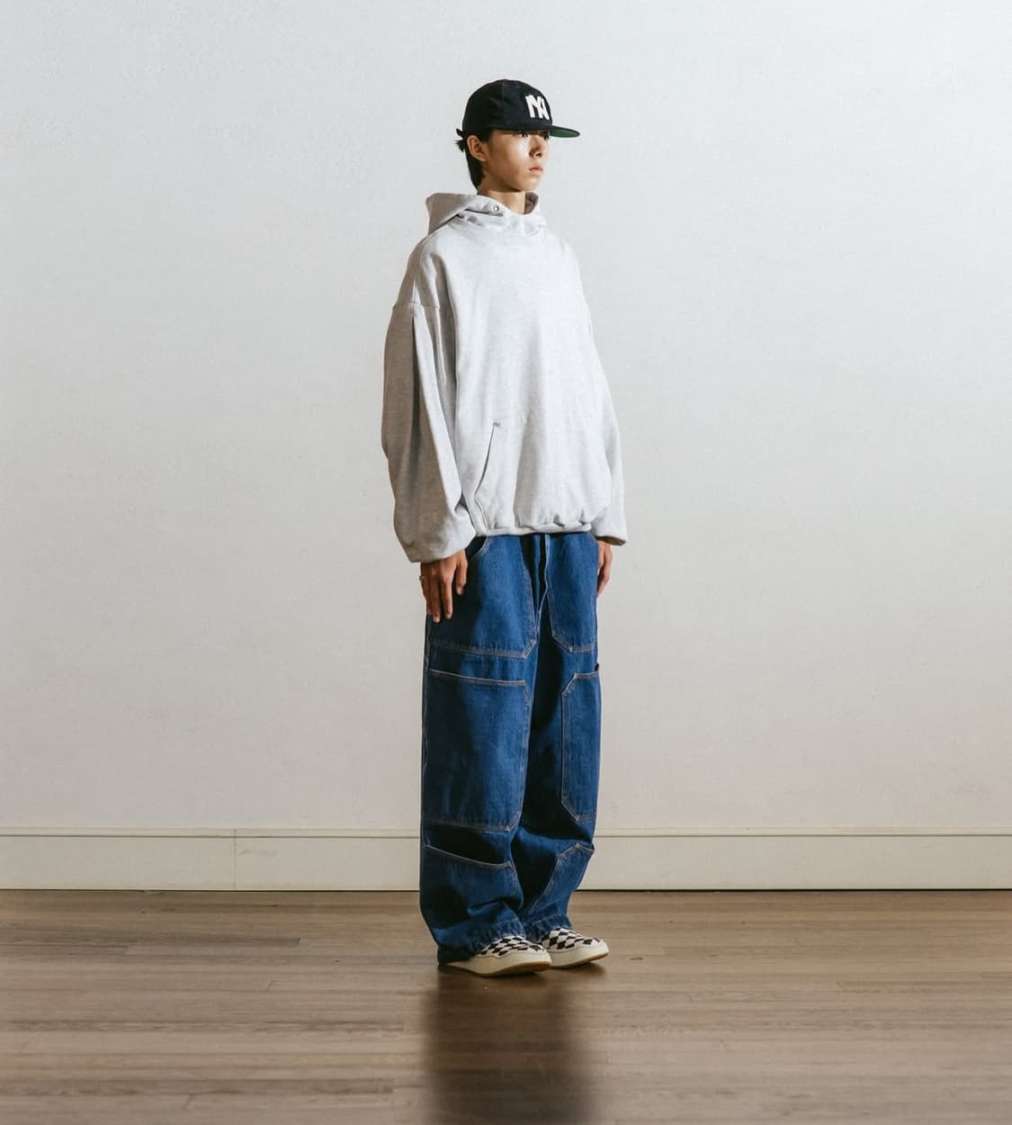 앵글런 Anglan 스프레드 패널 데님 워크 팬츠 상품이미지2