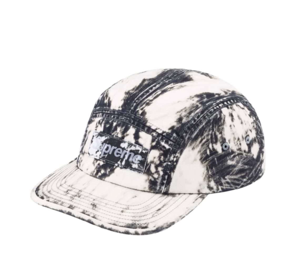 Supreme Bleached Chino Camp Cap Black 상품이미지1