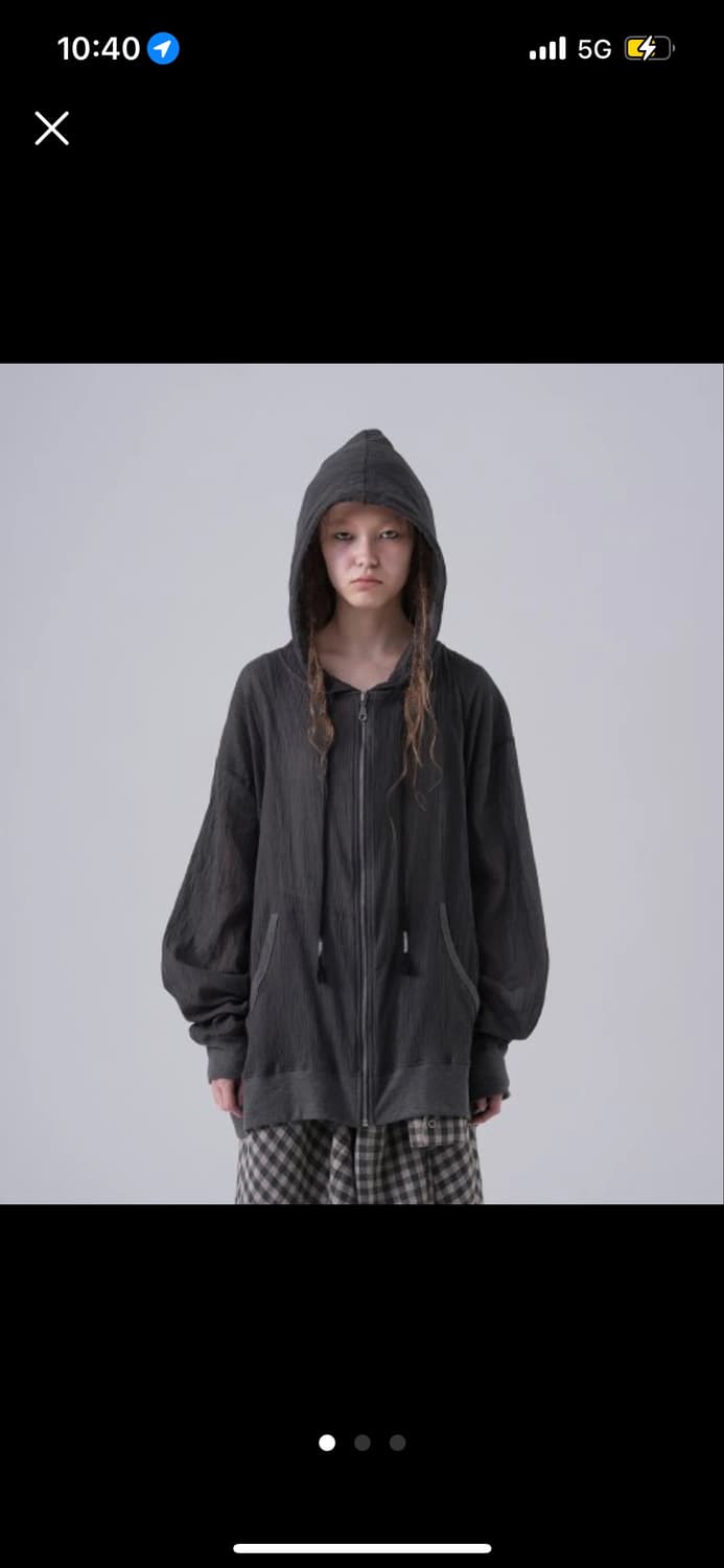 텐스댄스 파히섬 시스루 후드집업 상품이미지1