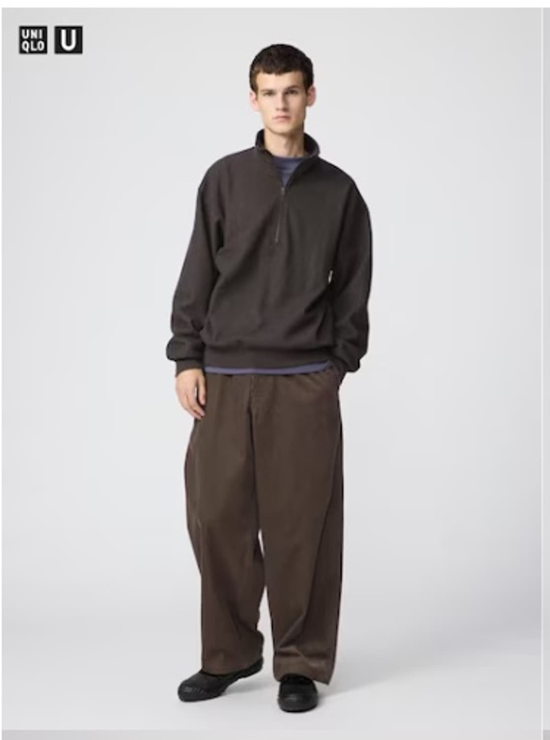 유니클로u 코듀로이유틸리티팬츠 브라운 L사이즈 상품이미지1