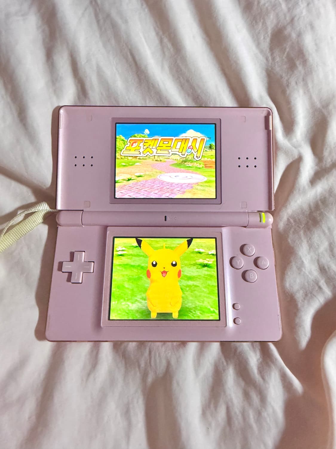 고전) 닌텐도 DS Lite 핑크 기기 충전기 닌텐독스 포켓몬대시 칩 상품이미지8