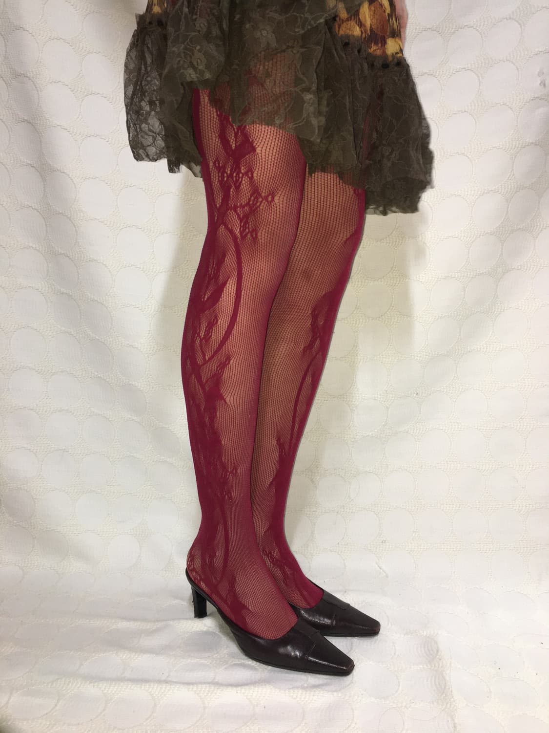 새상품 플라워 덩굴 니트 펀칭 스타킹 상품이미지2