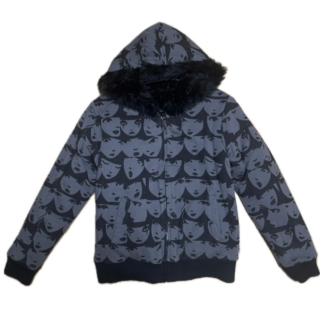 reversible hooded fur jacket with 😼ears 상품이미지2