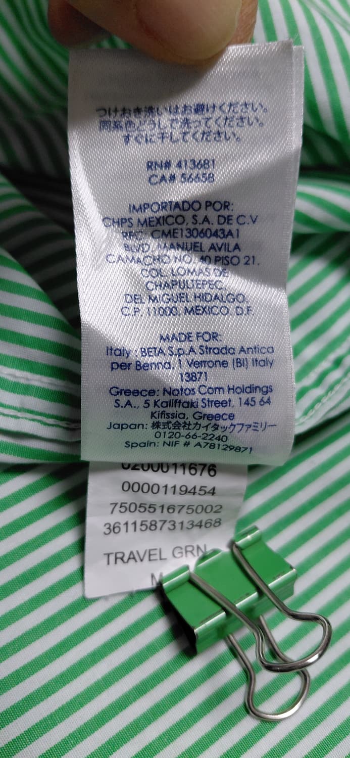 [상태최상] CHAPS 정품 그린 스트라이프 셔츠 (M~L) 무료배송 상품이미지6