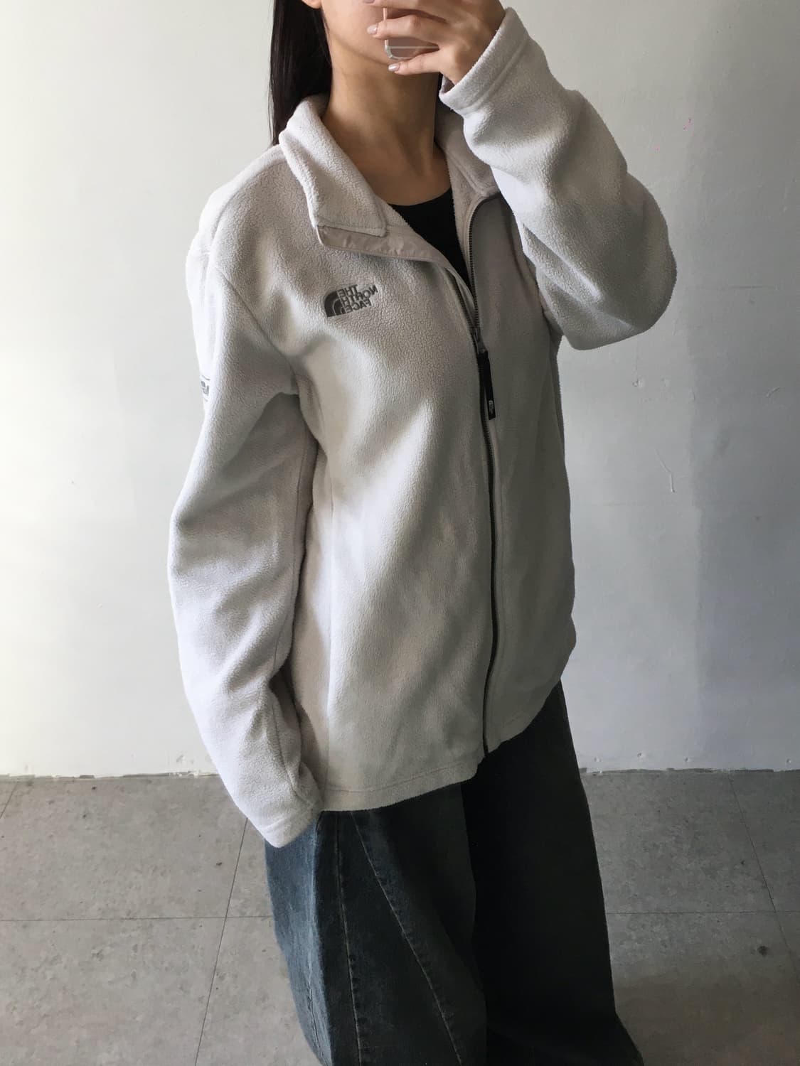 노스페이스 로고 후리스 상품이미지2