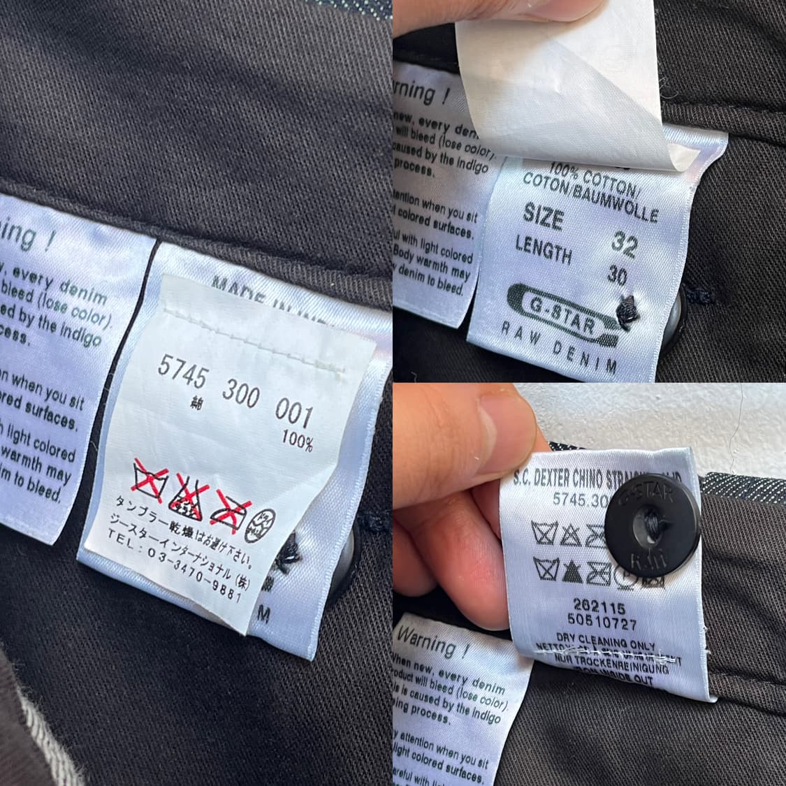 G-star Raw 더블 신치 벨트 크롭 데님진 32x30 상품이미지9
