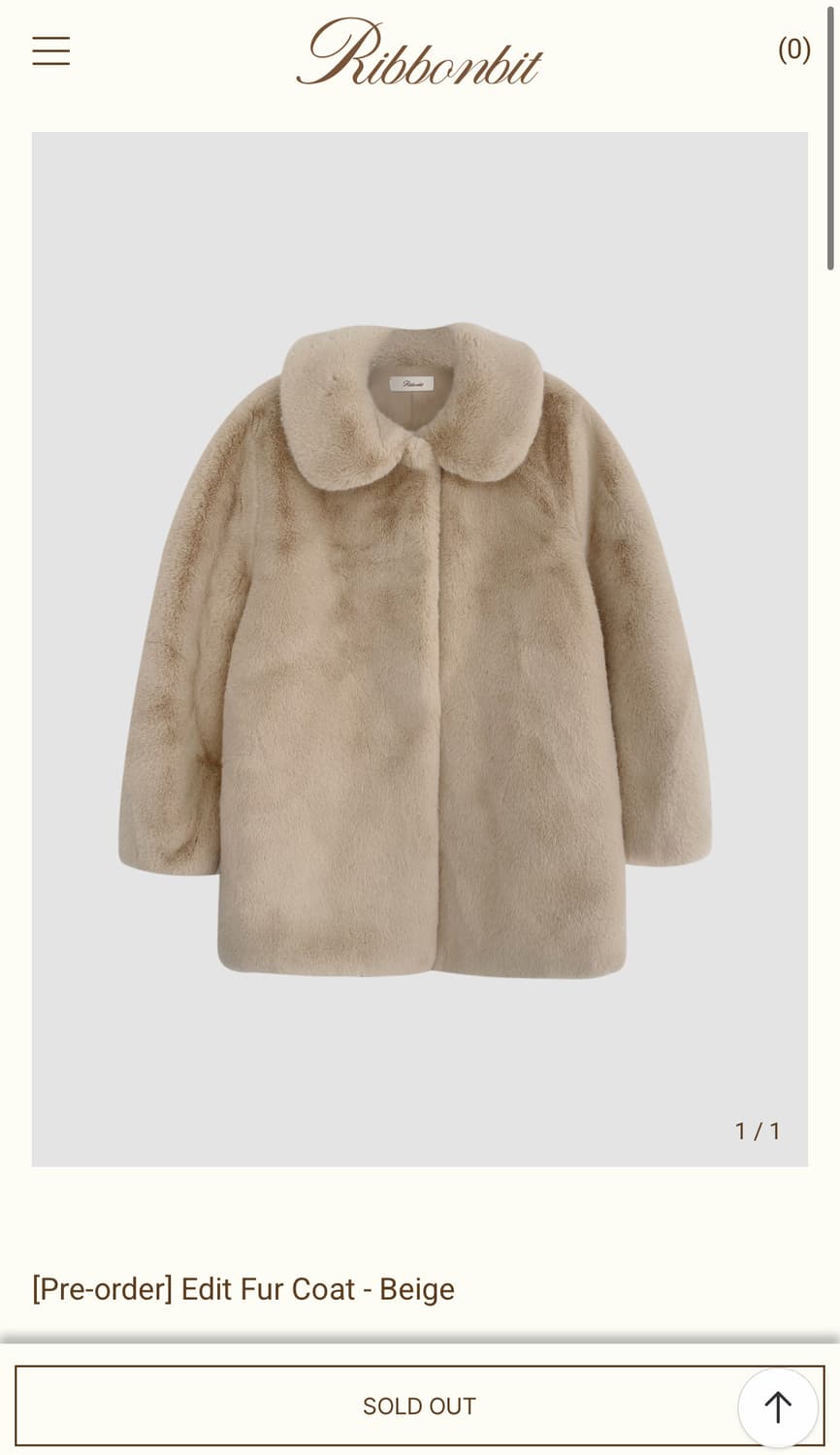 리본빛 에디트 퍼자켓 베이지 상품이미지1