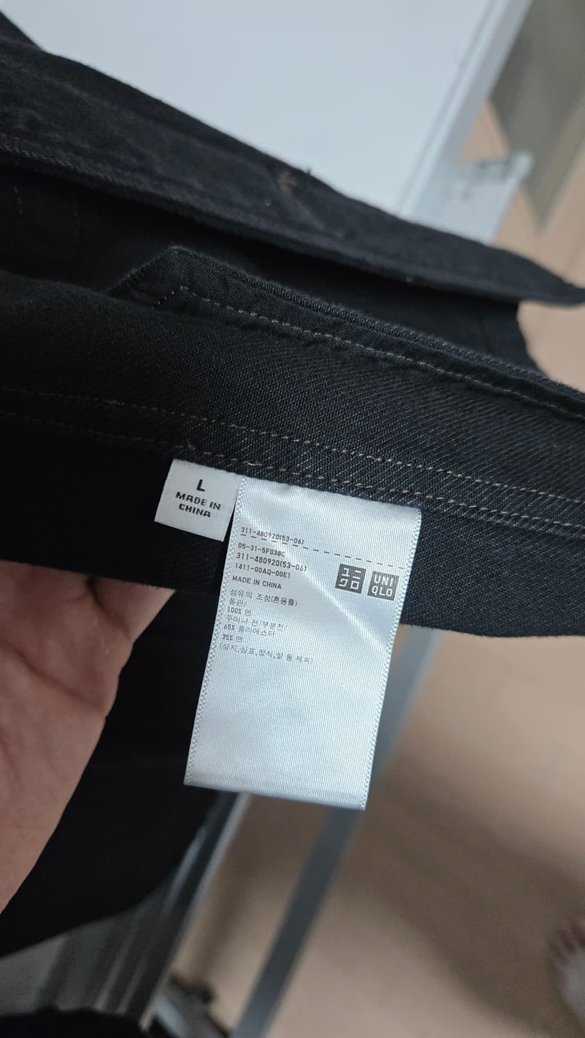 유니클로U 오버사이즈 데님자켓 블랙 L 르메르 상품이미지5