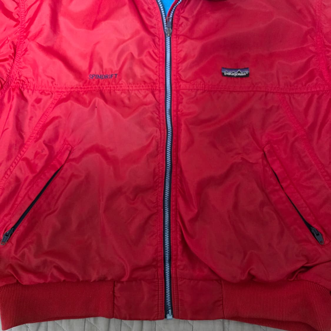 [L] 90s USA 파타고니아 신칠라 쉴드 레드/블루 자켓 트래쉬드 상품이미지5