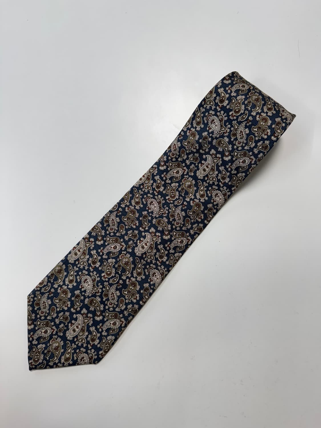 페이즐리 패턴 실크 넥타이 8.7cm 상품이미지1