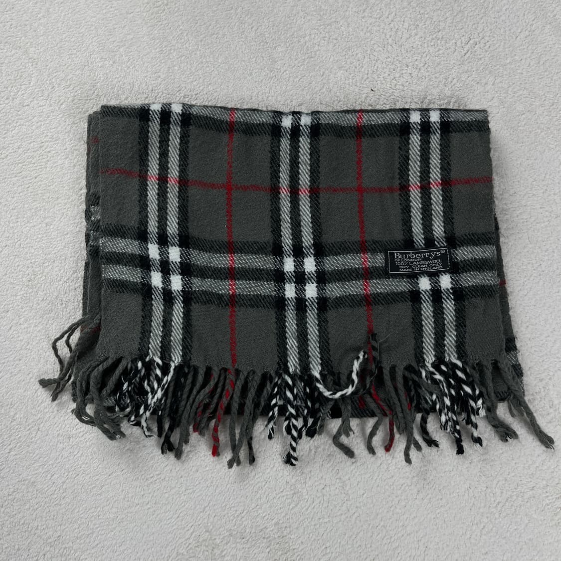 버버리 그레이 노바 체크 램스울 머플러 상품이미지2