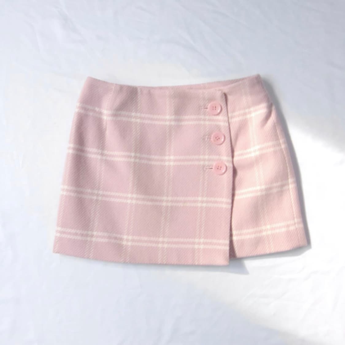 핑크 체크 미니 스커트 로걀 라떼갸루 히메갸루 빈티지 리즈리사깔 상품이미지2