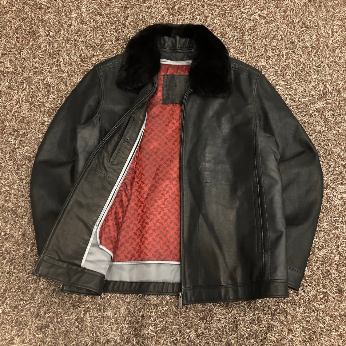 인디안 양가죽 퍼 카라 레더 가죽 자켓 상품이미지3