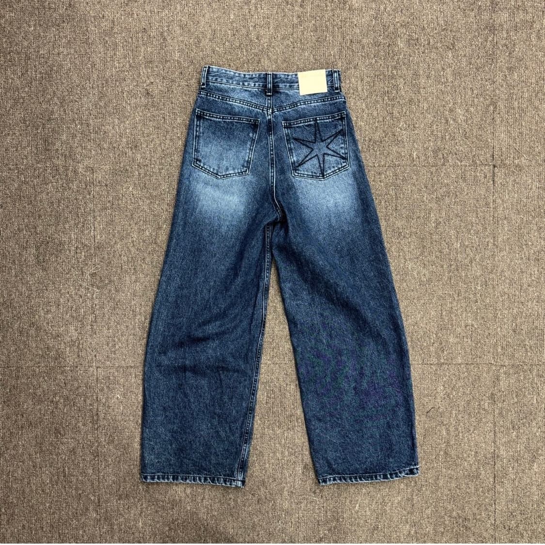 키르시 KIRSH 컬러 데미지 와이드 데님 상품이미지2