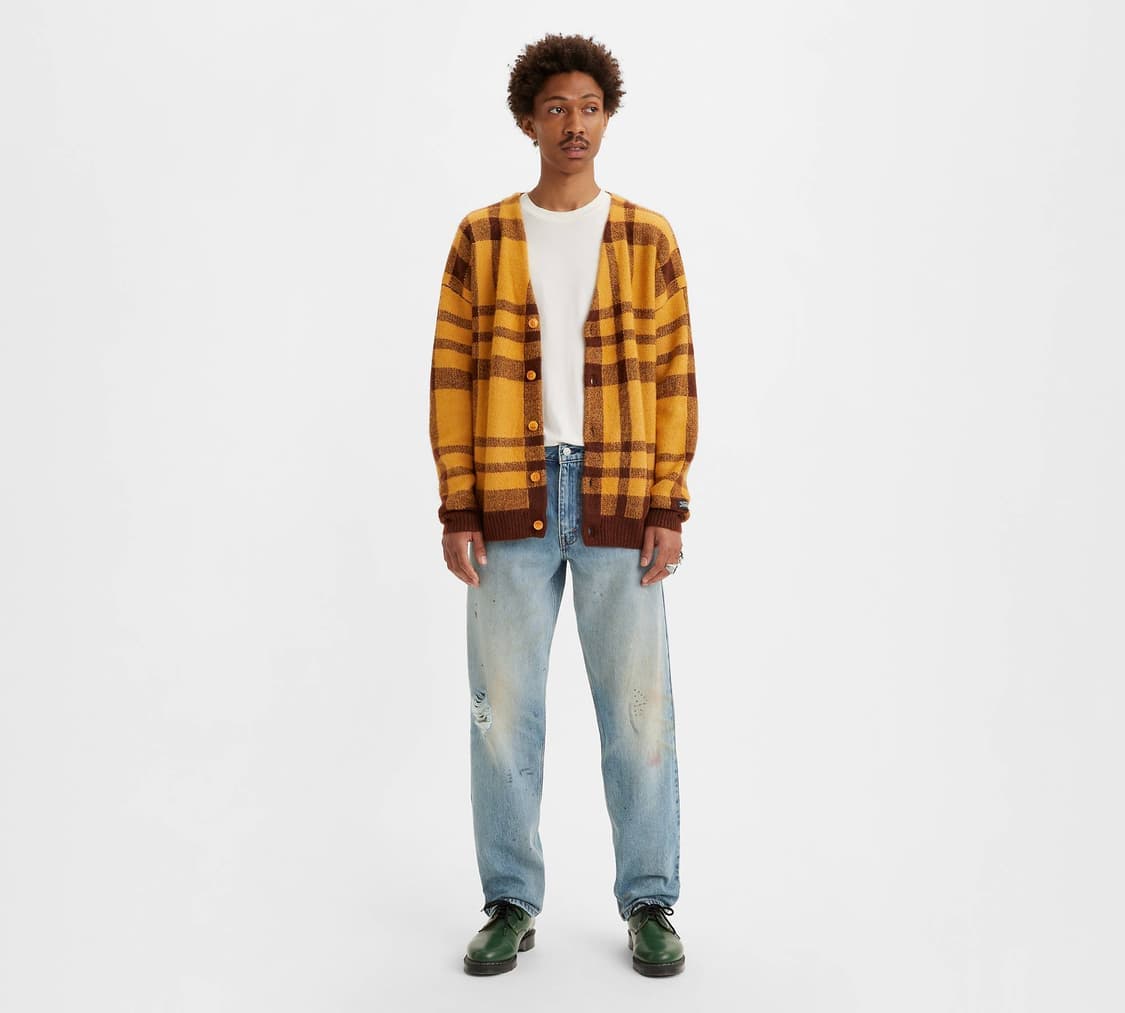 2종류 새제품 일본 리바이스 501 BIC E 550 릴렉스테이퍼드 데님 상품이미지5