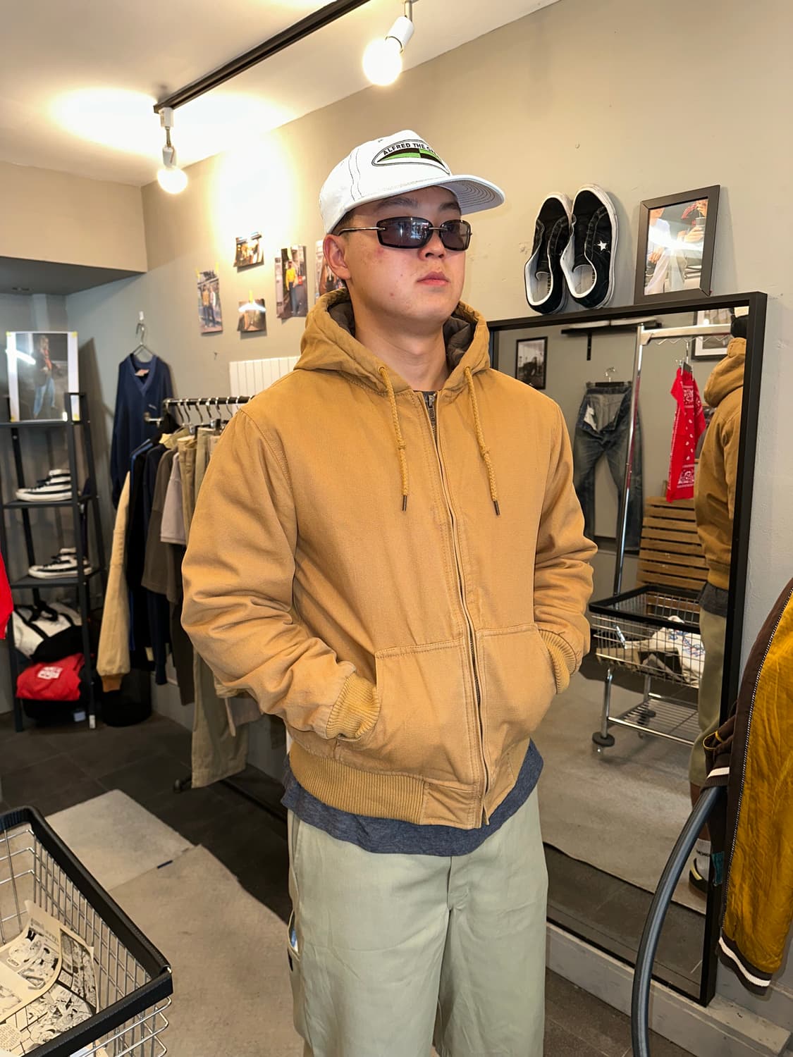 00’s American Fishborn canvas boomber JK 상품이미지2
