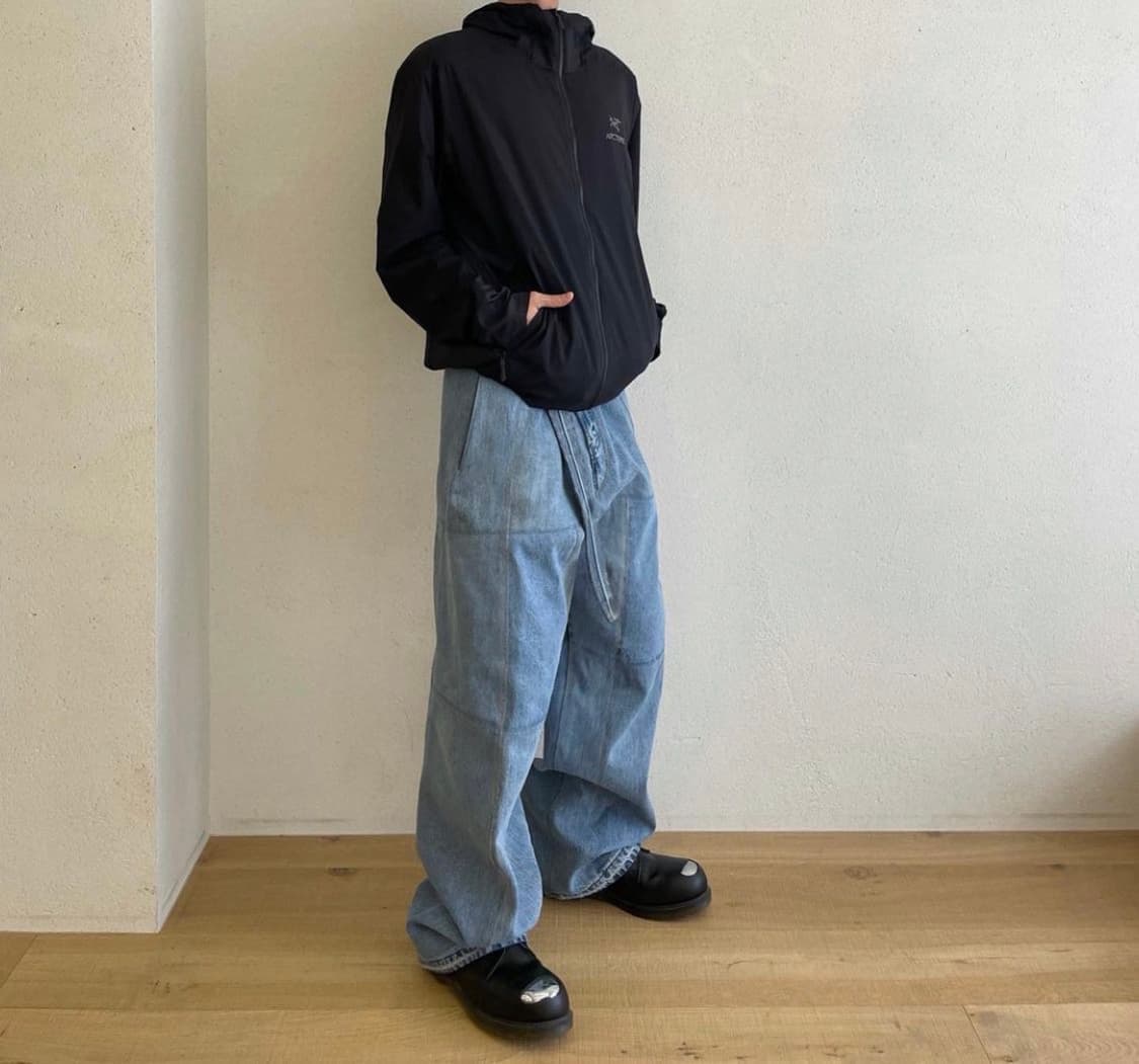 (허리단면45cm)누마레 리바이스 리워크 데님 팬츠 상품이미지2