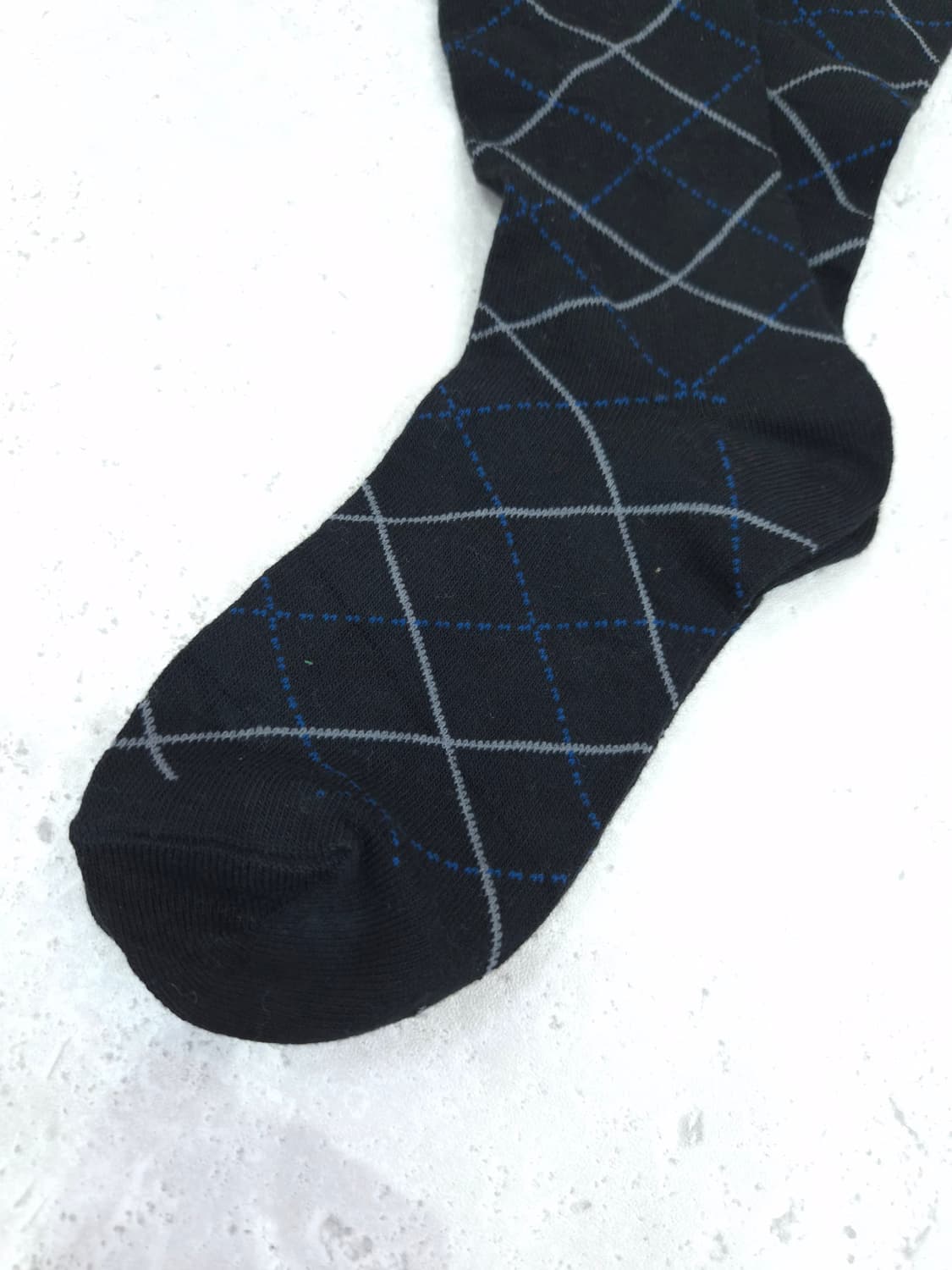 블랙 아가일 체크 오버니삭스 상품이미지3