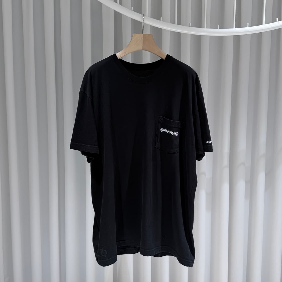 (A+/XXL) / 크롬하츠 스크롤 로고 반팔 티셔츠 블랙 상품이미지2