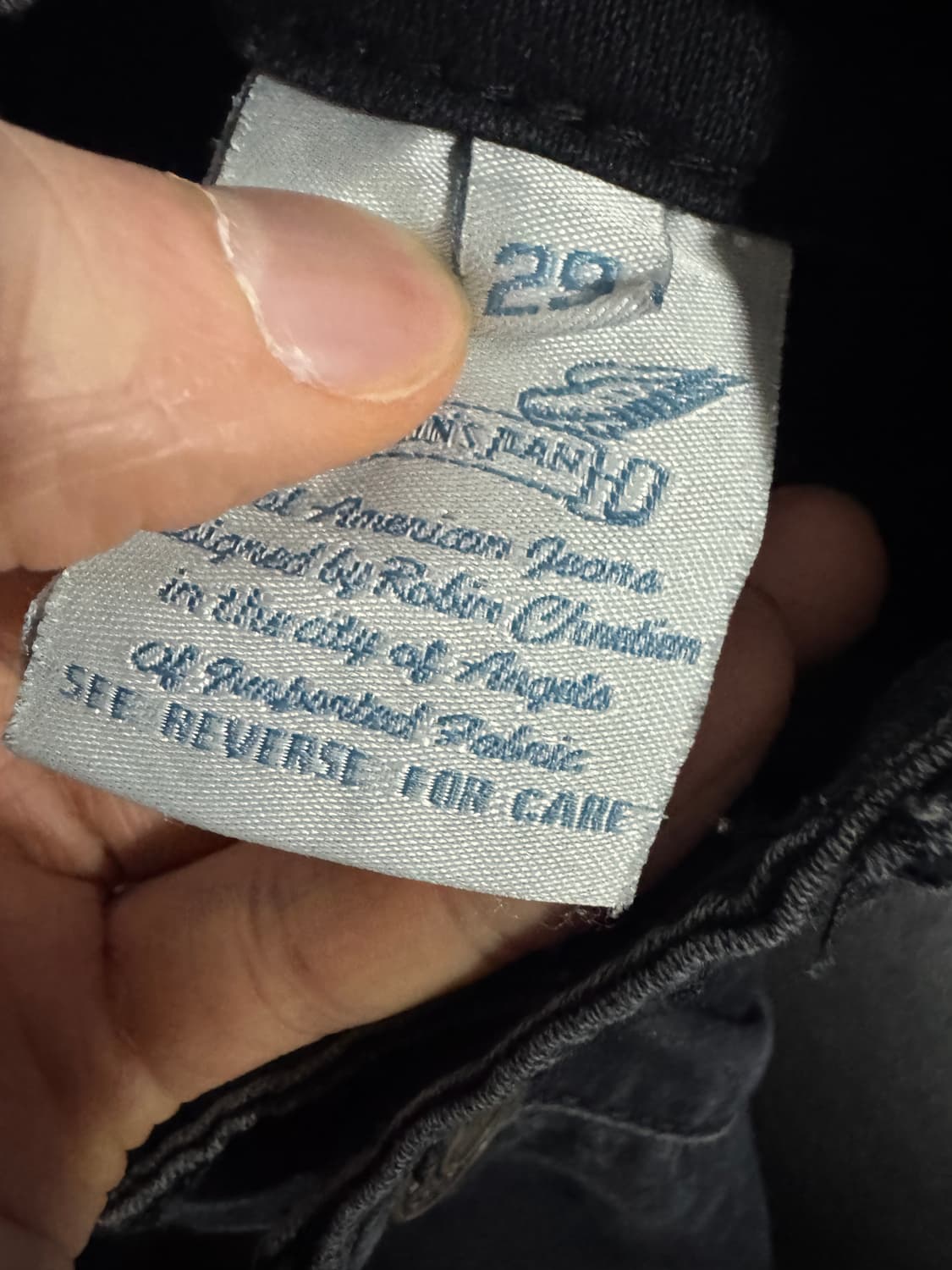 정품 여성 로빈슨진 펑키 블랙 데님팬츠 31.4인치 상품이미지4