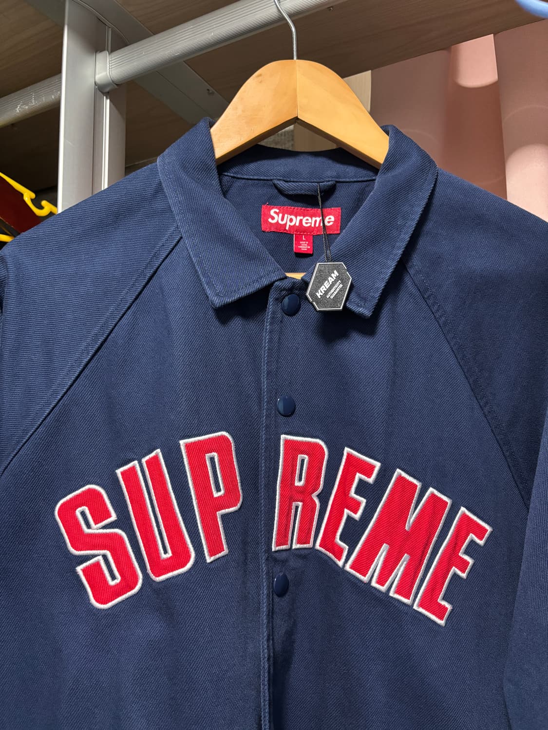 슈프림 아치 데님 코치 자켓 네이비 상품이미지1