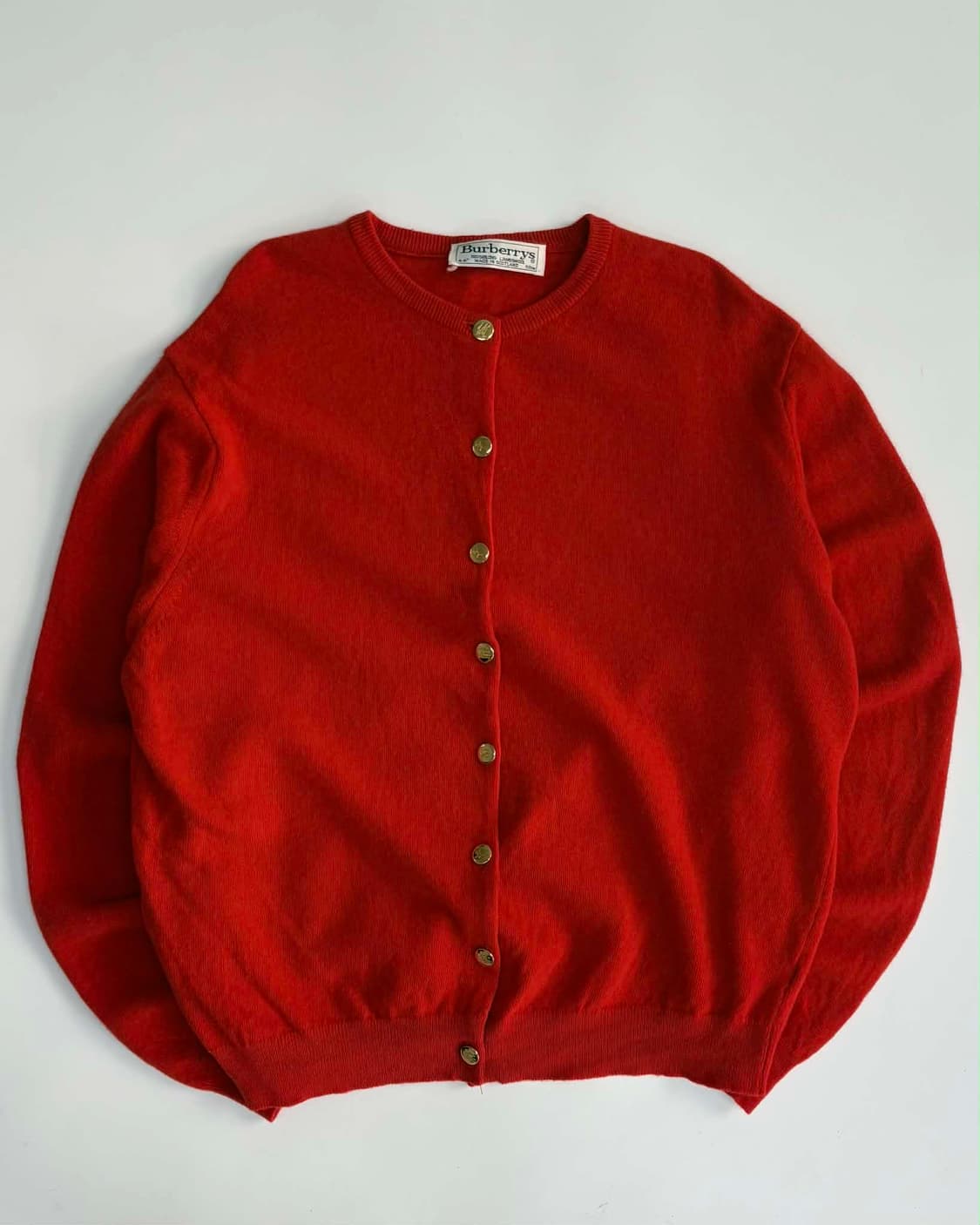 버버리 골드 버튼 울 니트 가디건 상품이미지1