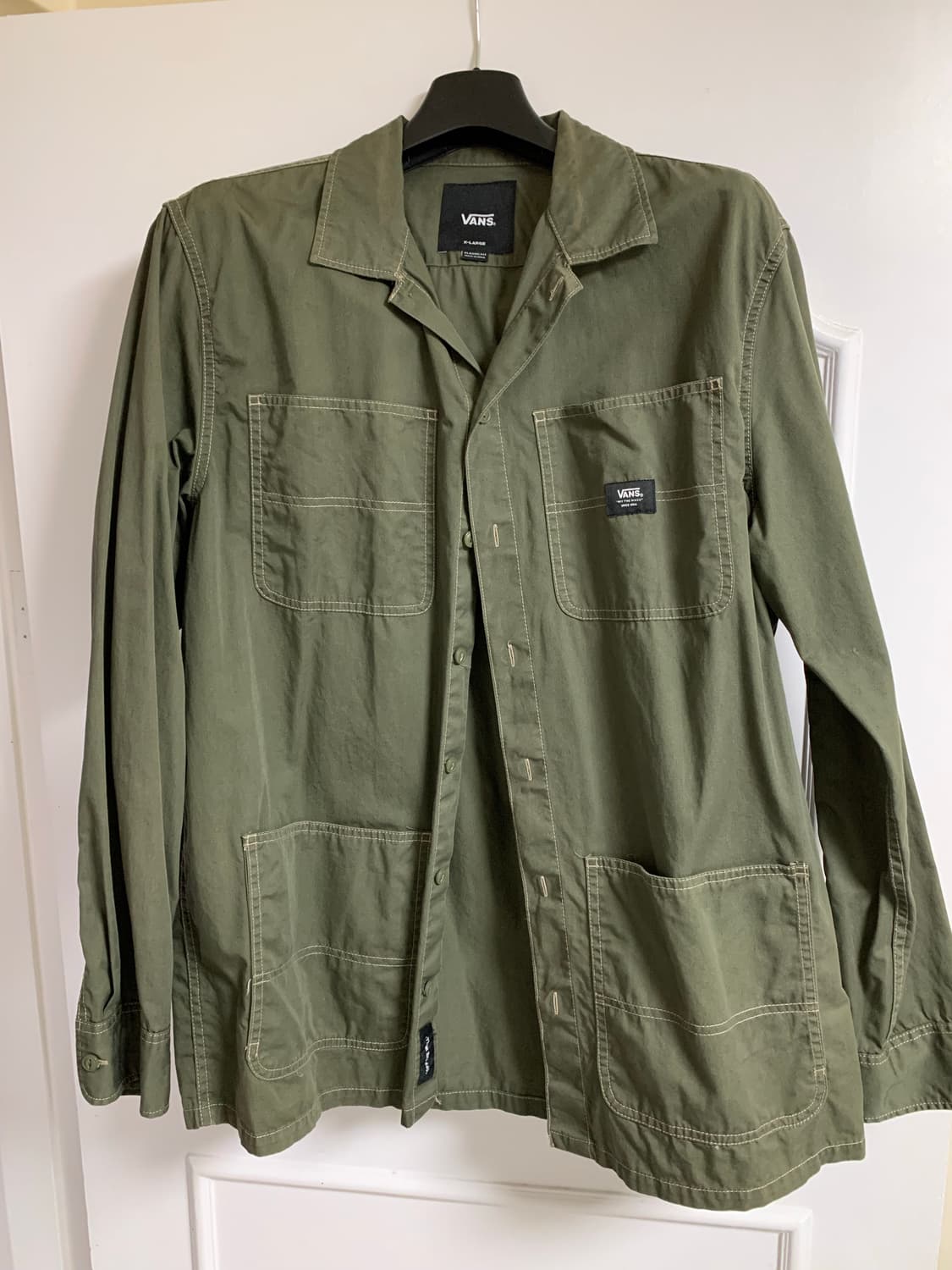 VANS 카키색 면 셔츠 상품이미지1