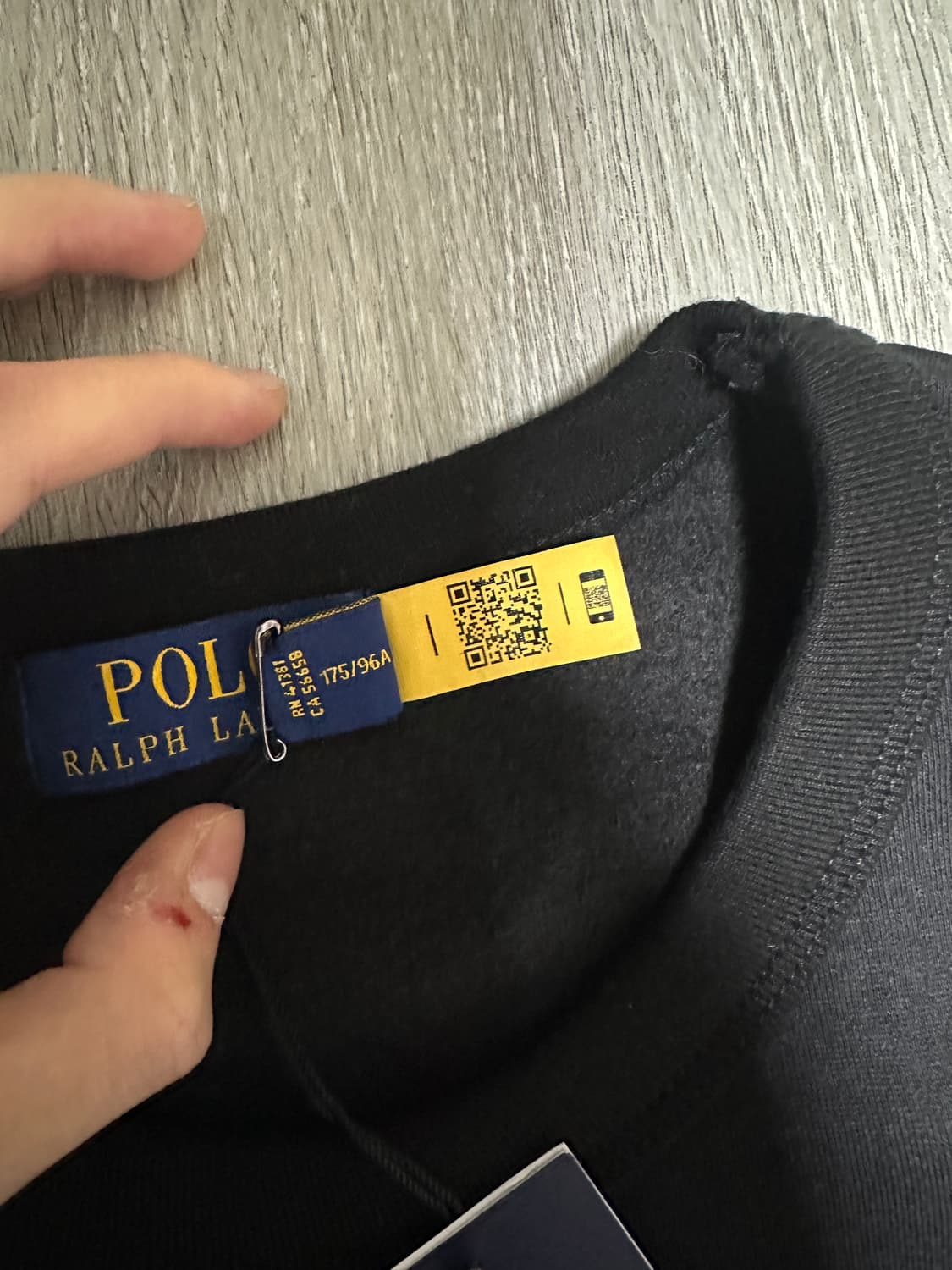 폴로 랄프로렌 검정 맨투맨 티셔츠 상품이미지2