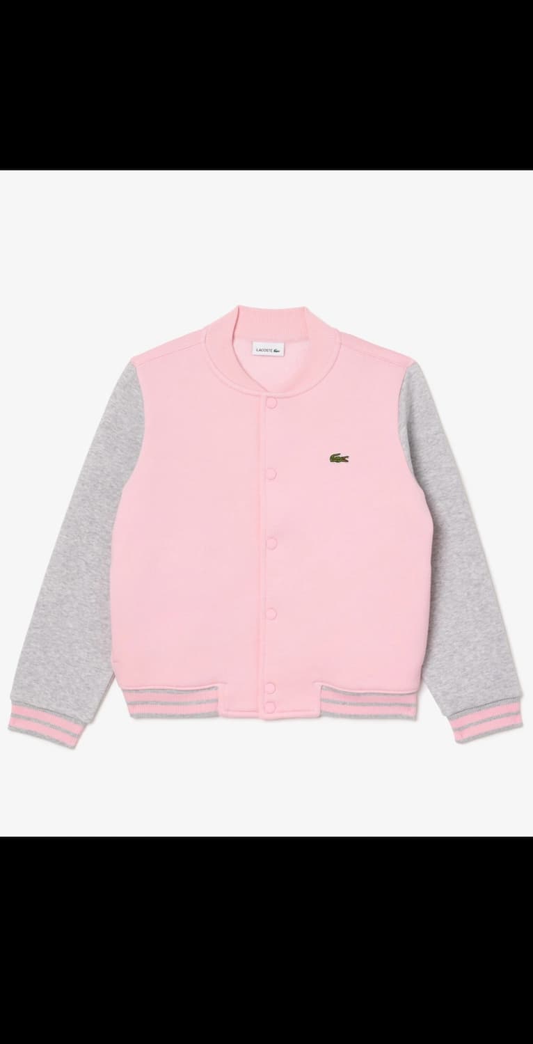 라코스테 핑크 그레이 바시티 봄버 자켓 상품이미지1