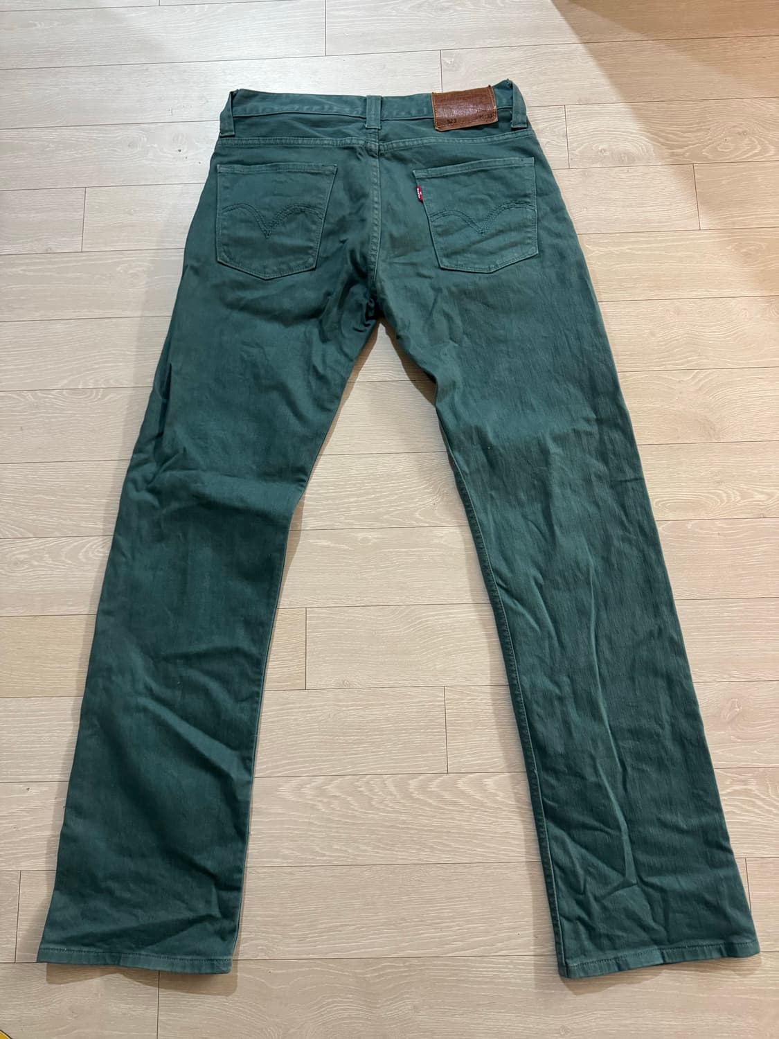 리바이스 523 스트레이트핏 그린 데님 팬츠 상품이미지3