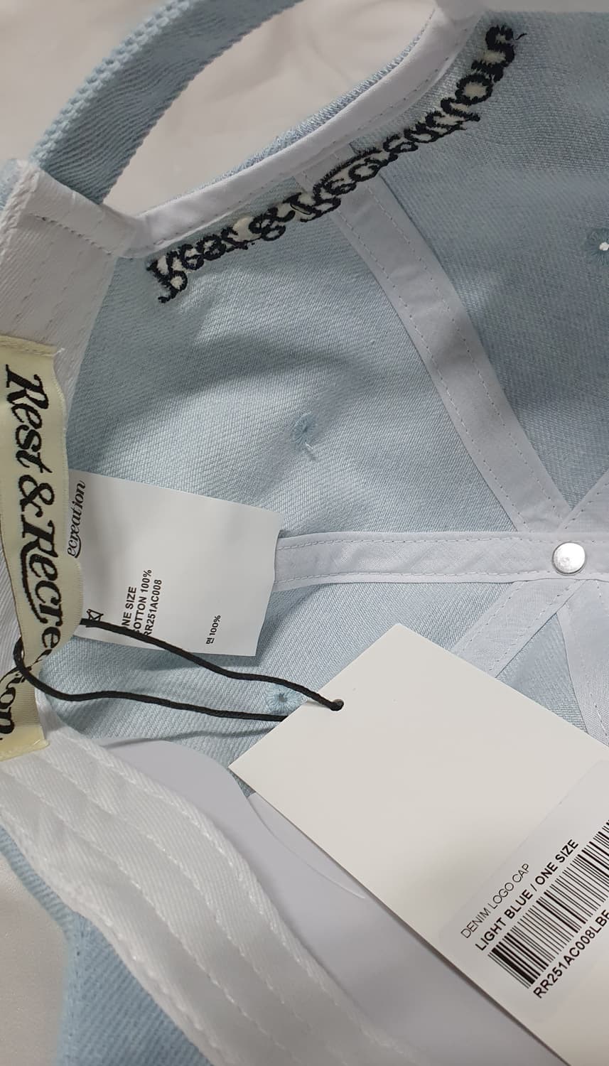 라이트블루 연청 레스트앤레크레이션 데님 볼캡 모자 상품이미지7