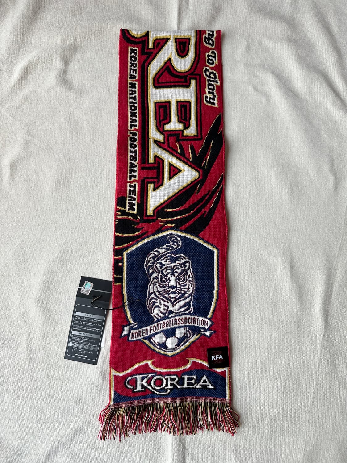 대한민국 축구 국가대표팀 백호 엠블럼 오피셜 머플러 (데드스탁) 상품이미지8